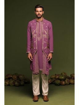 KALPRAAG - Avyay Purple Jacket, Kurta with Pant & Dupatta