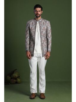 KALPRAAG - Nishant White Jodhpuri with Shirt & Pant