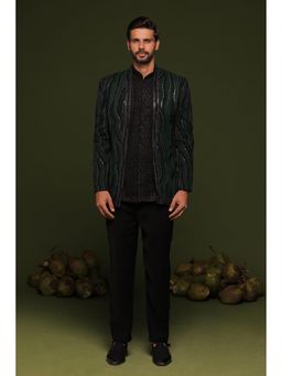 KALPRAAG - Amantra Bottle Green Jodhpuri with Shirt & Pant