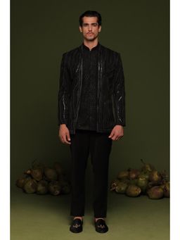 KALPRAAG - Satyam Black Jodhpuri with Shirt & Pant