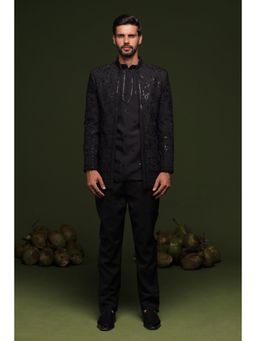 KALPRAAG - Soma Black Jodhpuri with Shirt & Pant