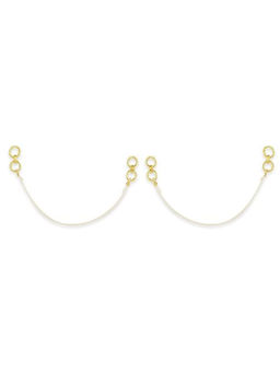 Accessher - Lightweighted Gold Plated Ear Chains Pack of 3 Pairs for Women and Girls