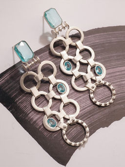 Suhani Pittie - Crystal Palais Silver Danglers