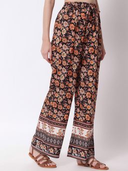 KOTTY - Women's Multi-Colour Floral Print High Waist Trouser