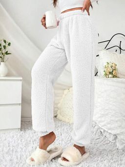 KOTTY - Women's White Solid High Waist Jogger