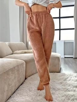 KOTTY - Women's Brown Solid High Waist Jogger