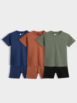 Orange Sugar - Kids Unisex Cotton Solid Set