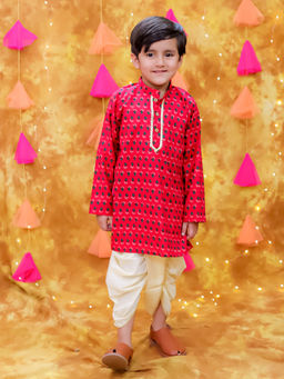KID1 - Printed Kurta Dhoti (Set of 2)