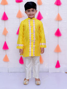 KID1 - Rose Bliss Sherwani and Pyjama (Set of 2)
