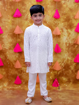KID1 - Mirror Shimmer Kurta Pyjama (Set of 2)