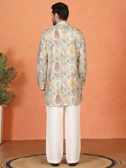 Aham-Vayam - Utsav Ivory Embroidered Kurta with Pant