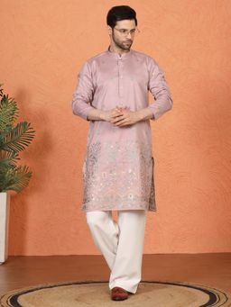 Aham-Vayam - Upwan Utsav Embroidered Pink Kurta with Pant