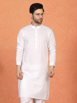 Aham-Vayam - Royal White Kurta with Pant