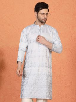 Aham-Vayam - Lucknow Embroidered Nawaab Saab Green Kurta with Pant