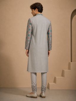MAYANK MODI - Muslin Grey Kurta with Pant