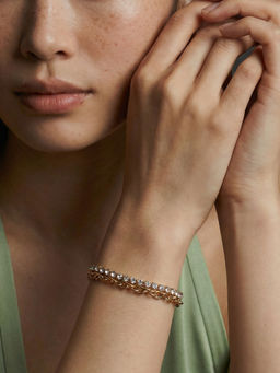 Palmonas - Bold Crystal Link Layer Adjustable Bracelet for Women