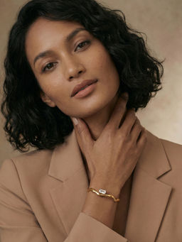 Palmonas - Sculpted Wave Elegance Cuff for Women