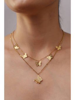 MINJI AND CO. - Gold Plated Butterfly Adjustable Necklace