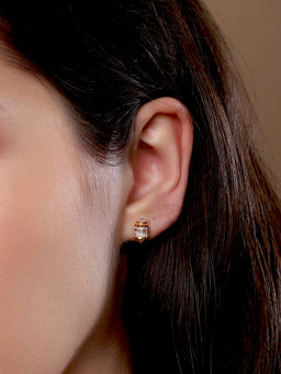 Boldiful - Brio 18k Gold Vermeil Plated 5A Cubic Zirconia Minimal Studs Earrings