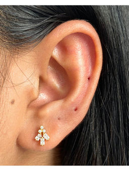 Boldiful - Vivid 18k Gold Vermeil Plated 5A Cubic Zirconia studs Earrings