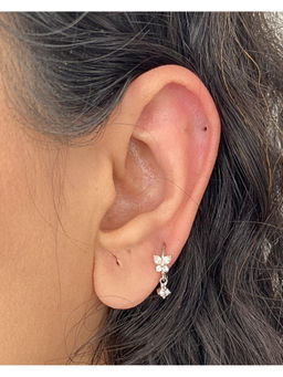 Boldiful - Butterfly Sterling Silver 5A Cubic Zirconia Hoops Earrings