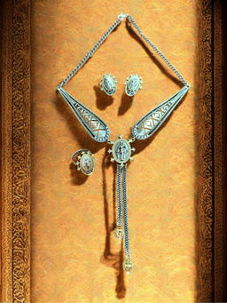 Rebekah - Divine Grace Oxidized Temple Jewellery Set