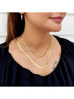 Boldiful - Snake Gold Double Layer Necklace