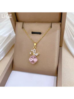 Jazz and Sizzle - Stylish Gold Plated Knot Pattern Necklace