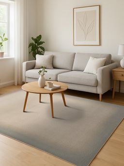 OBSESSIONS - Solid Antistatic Beige and Brown Machine Made Carpet (5X7 Feet)