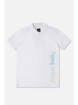 Allen Solly - Boys White Graphic Printed Polo T-Shirt
