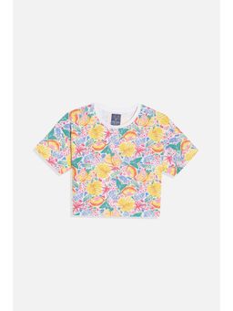 Allen Solly - Girls Multi-Color Printed Casual T-Shirt