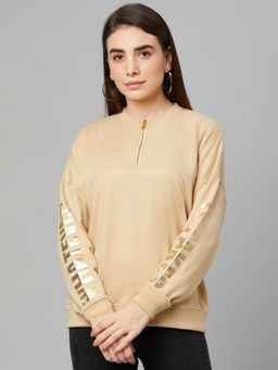 Club York - Women Beige Sweatshirt