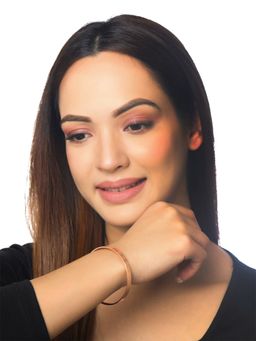 Yellow Chimes - Rose Gold-Plated Heart Designed Bangle