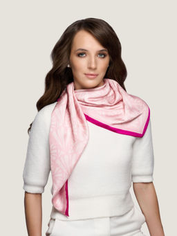 Waraq - Roseate Delight Vegan Satin Square Scarf