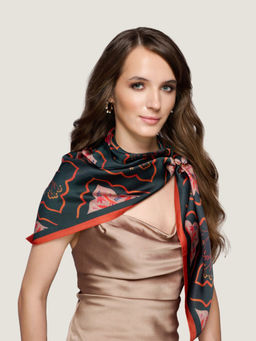 Waraq - Marrakech Splendour Vegan Satin Square Scarf