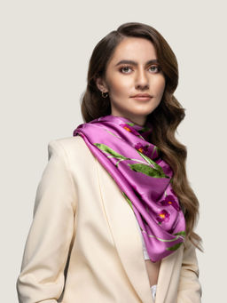Waraq - Rose Lavender Vegan Satin Stole