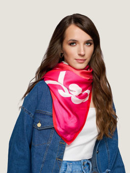 Waraq - Love Struck Fuscia Rose Vegan Satin Stole