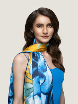 Waraq - Old Mustard Vegan Satin Stole