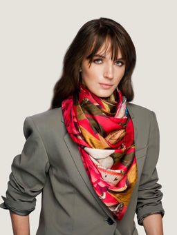 Waraq - Jardin Rust Vegan Satin Stole