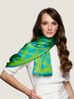 Waraq - Moroccan Dreamscape Vegan Satin Stole