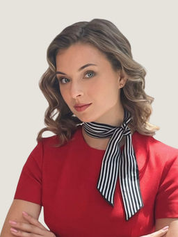 Waraq - Ink and Ivory Mini Scarf