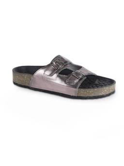 SOLETHREADS - Women Silver Casual Comfort Sandals