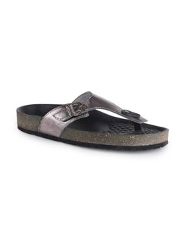 SOLETHREADS - Women Silver Casual Comfort Sandals