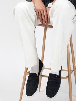 ZEESH - Men Navy Blue INDIGO Loafers