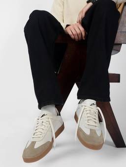 ZEESH - Men Off White SANDSTONE Sneakers