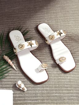 Zebba - Women White Shore Flats