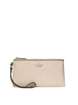 Kate Spade - Beige Wren Logo Wristlet