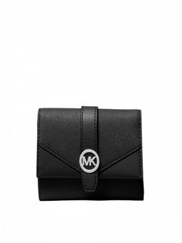 Michael Kors - Black Greenwich Textured Trifold Wallet