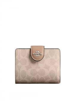 Coach - Beige Logo Signature Wallet