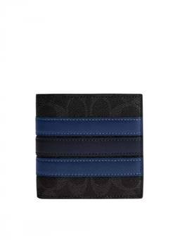 Coach - Black Blue Striped Billfold Wallet